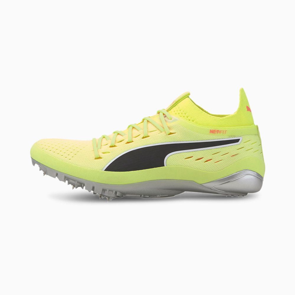 Puma evoSPEED NETFIT Sprint 2 Férfi Szöges Cipő - Sárga/Fekete ( Hungary - QSNWO7903 )
